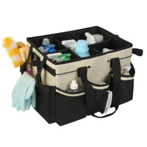 Professional Large Wearable Cleaning Caddy Bag with Multi-Compartments & Shoulder Strap