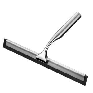 Professional Stainless Steel Glass Squeegee & Window Wiper with Adhesive Hook